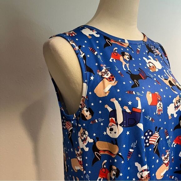 4th of July sleeveless scoop neck swing dress - Picture 3 of 13